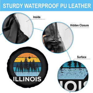 Vintage Illinois Mountain Forest Spare Tire Cover Nature Adventure Gift TS12 Print Your Wear