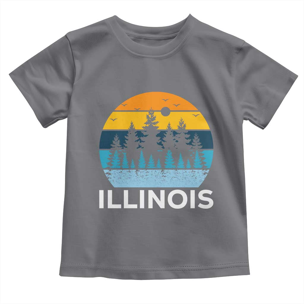 Vintage Illinois Mountain Forest Toddler T Shirt Nature Adventure Gift TS12 Charcoal Print Your Wear