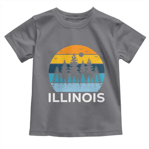 Vintage Illinois Mountain Forest Toddler T Shirt Nature Adventure Gift TS12 Charcoal Print Your Wear