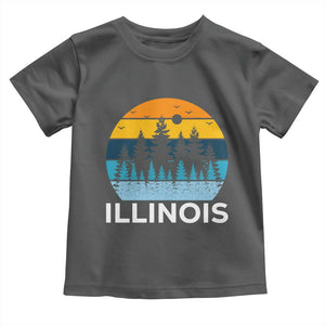 Vintage Illinois Mountain Forest Toddler T Shirt Nature Adventure Gift TS12 Dark Heather Print Your Wear