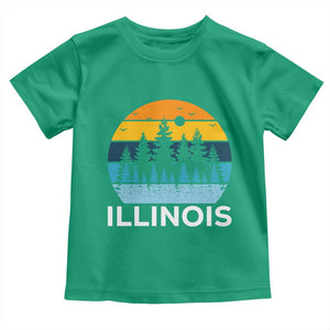 Vintage Illinois Mountain Forest Toddler T Shirt Nature Adventure Gift TS12 Irish Green Print Your Wear