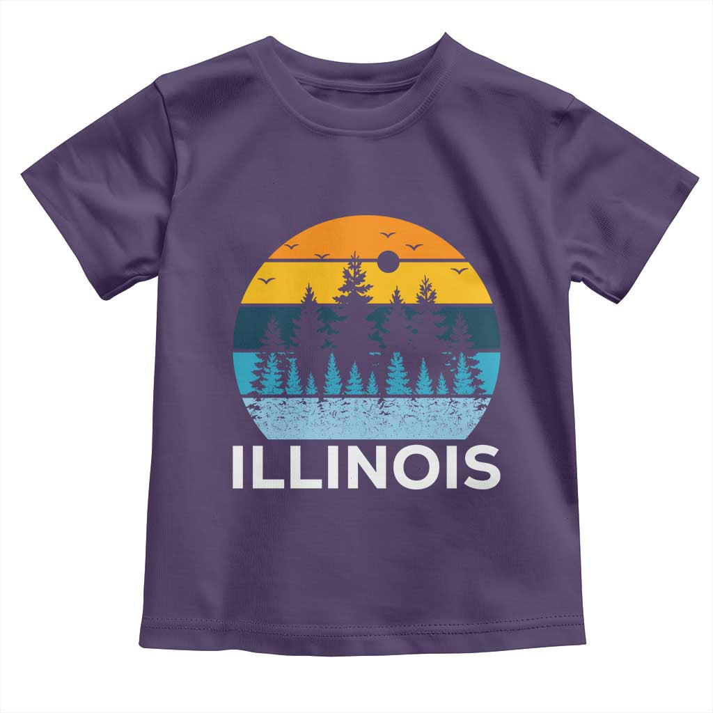 Vintage Illinois Mountain Forest Toddler T Shirt Nature Adventure Gift TS12 Purple Print Your Wear
