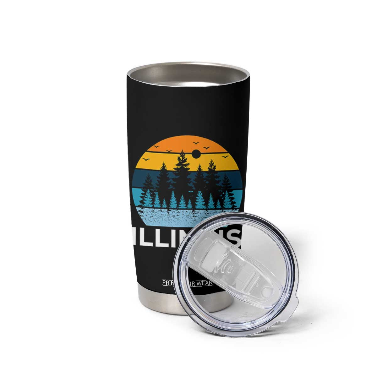 Vintage Illinois Mountain Forest Tumbler Cup Nature Adventure Gift TS12 Print Your Wear