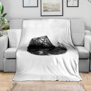 Mother Road Adventure Graphic Throw Blanket Vintage Route Highway 66 Bridge TS12 Print Your Wear