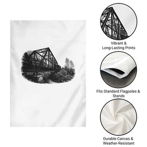 Mother Road Adventure Graphic Garden Flag Vintage Route Highway 66 Bridge TS12 Print Your Wear