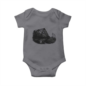 Mother Road Adventure Graphic Baby Onesie Vintage Route Highway 66 Bridge TS12 Charcoal Print Your Wear