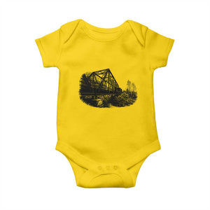 Mother Road Adventure Graphic Baby Onesie Vintage Route Highway 66 Bridge TS12 Daisy Print Your Wear