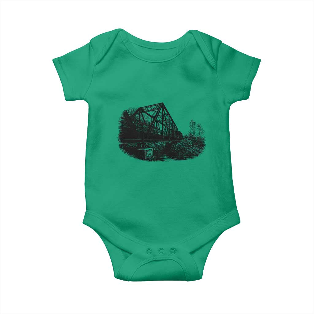 Mother Road Adventure Graphic Baby Onesie Vintage Route Highway 66 Bridge TS12 Irish Green Print Your Wear
