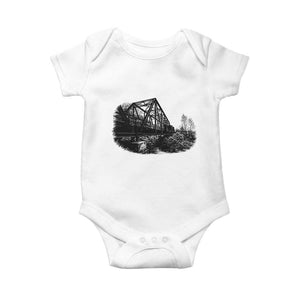 Mother Road Adventure Graphic Baby Onesie Vintage Route Highway 66 Bridge TS12 White Print Your Wear