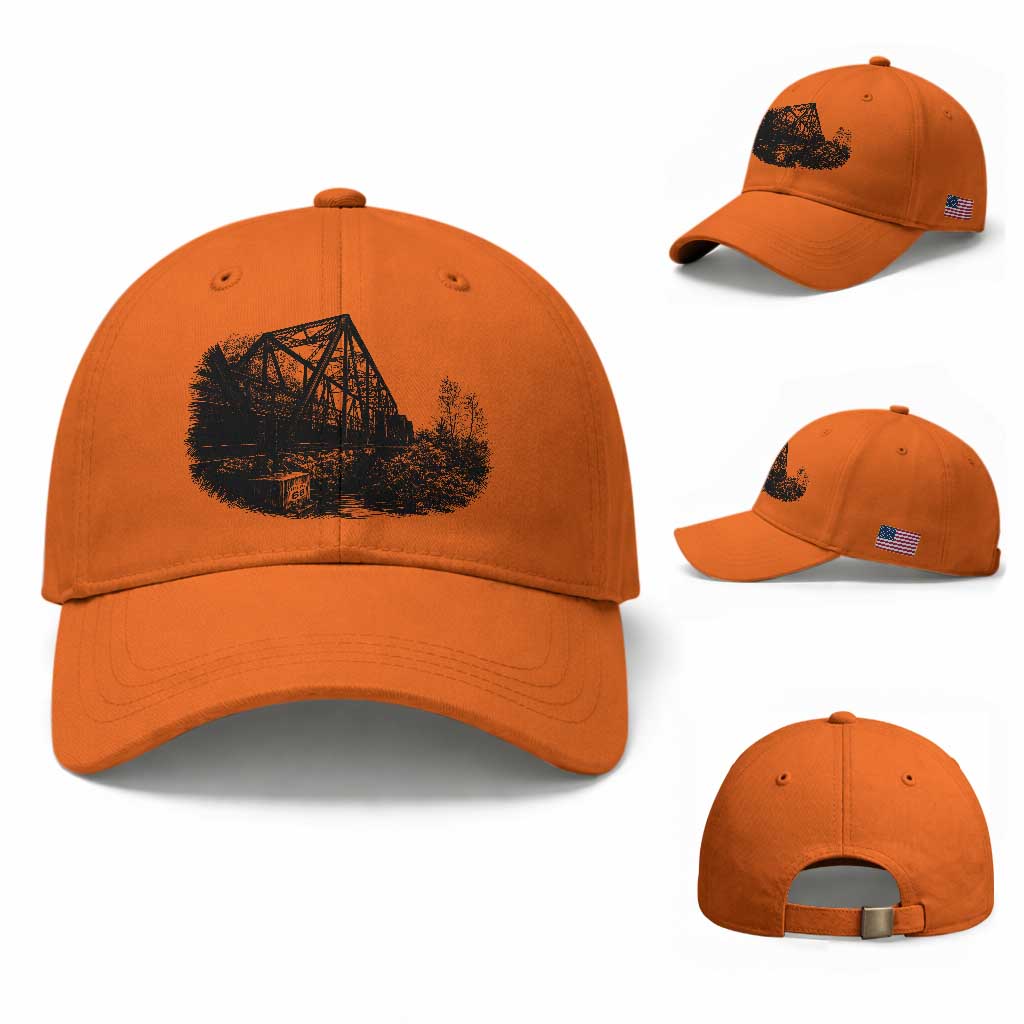 Mother Road Adventure Graphic Baseball Cap Vintage Route Highway 66 Bridge TS12 Baseball Cap Universal Fit Orange Print Your Wear
