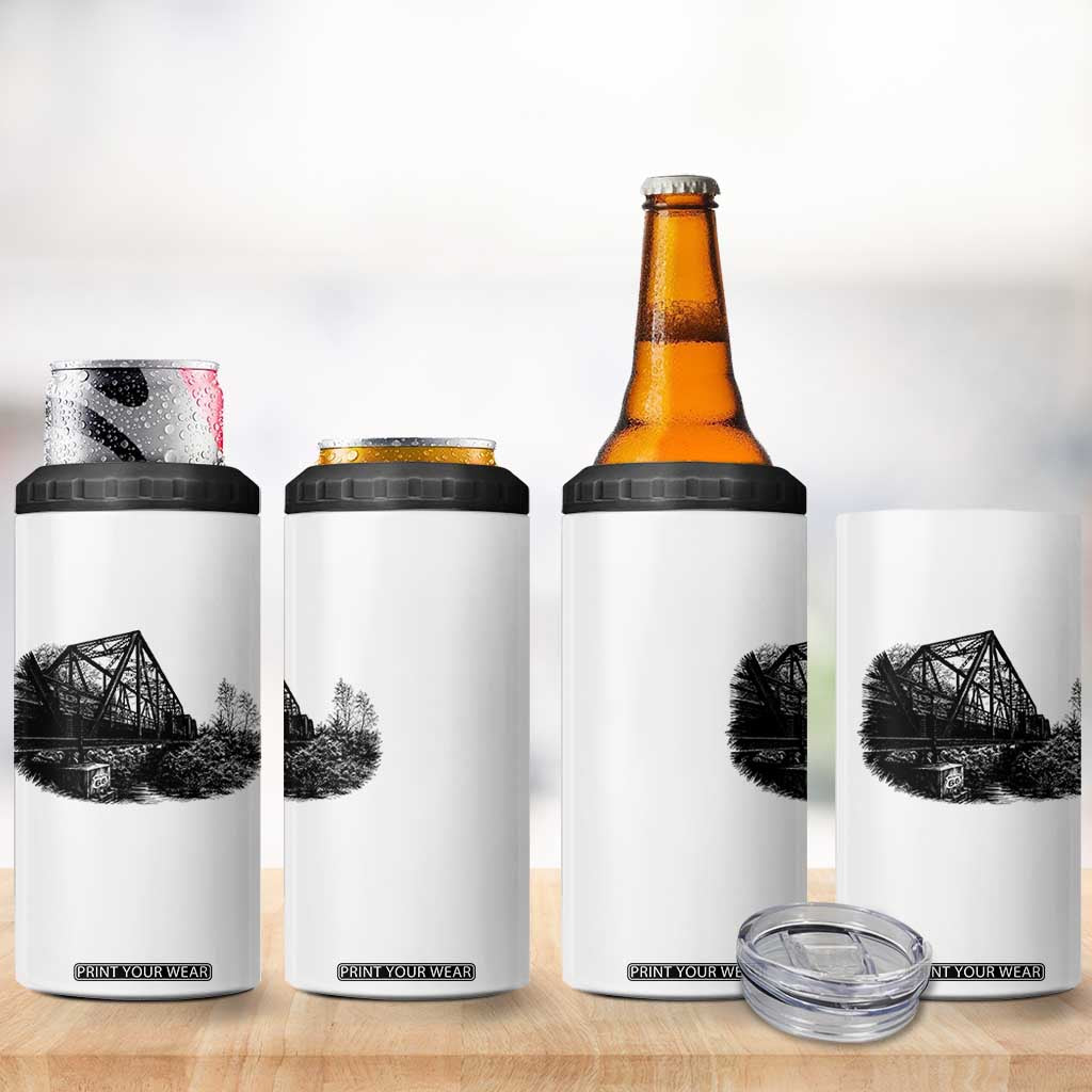 Mother Road Adventure Graphic 4 in 1 Can Cooler Tumbler Vintage Route Highway 66 Bridge TS12 Print Your Wear