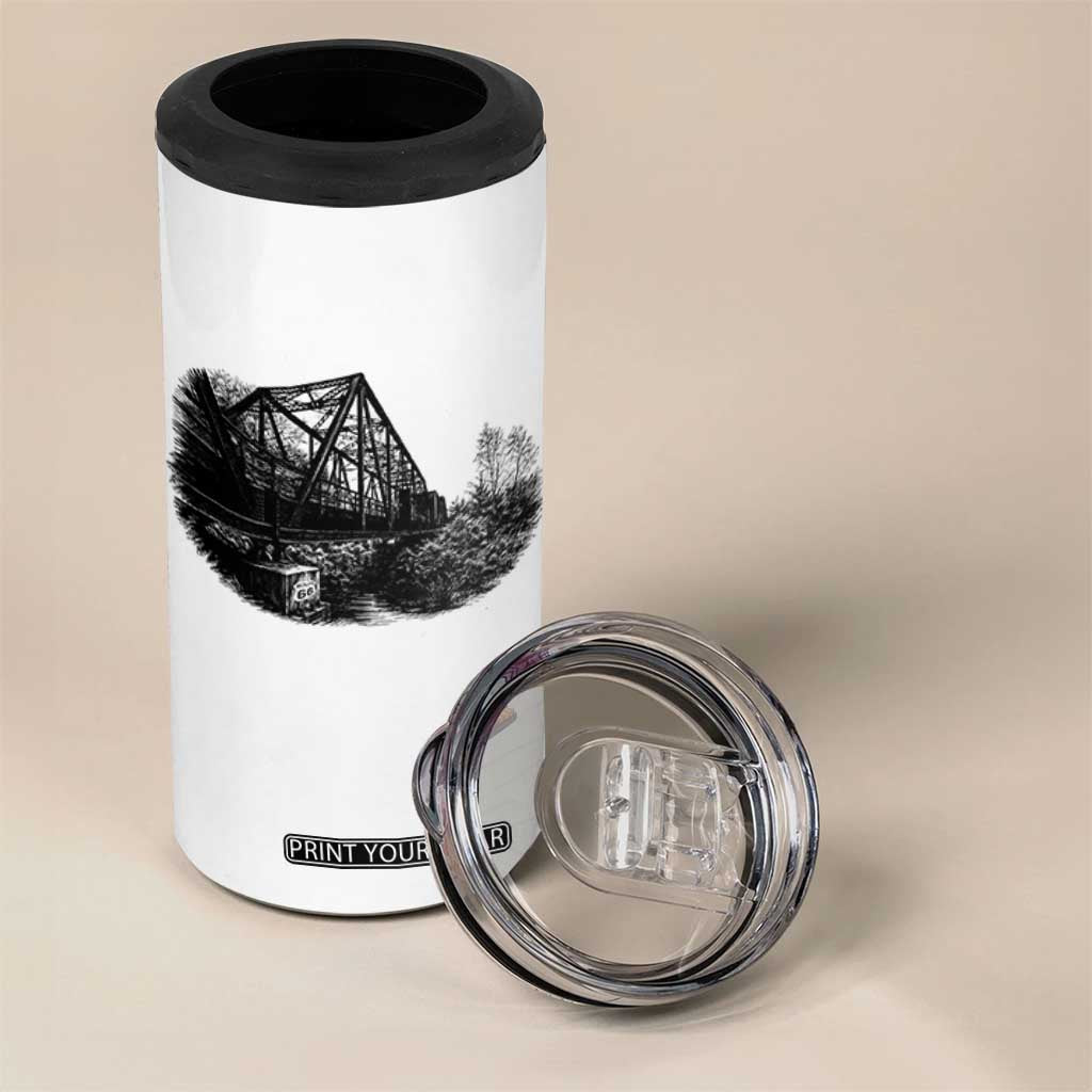 Mother Road Adventure Graphic 4 in 1 Can Cooler Tumbler Vintage Route Highway 66 Bridge TS12 Print Your Wear