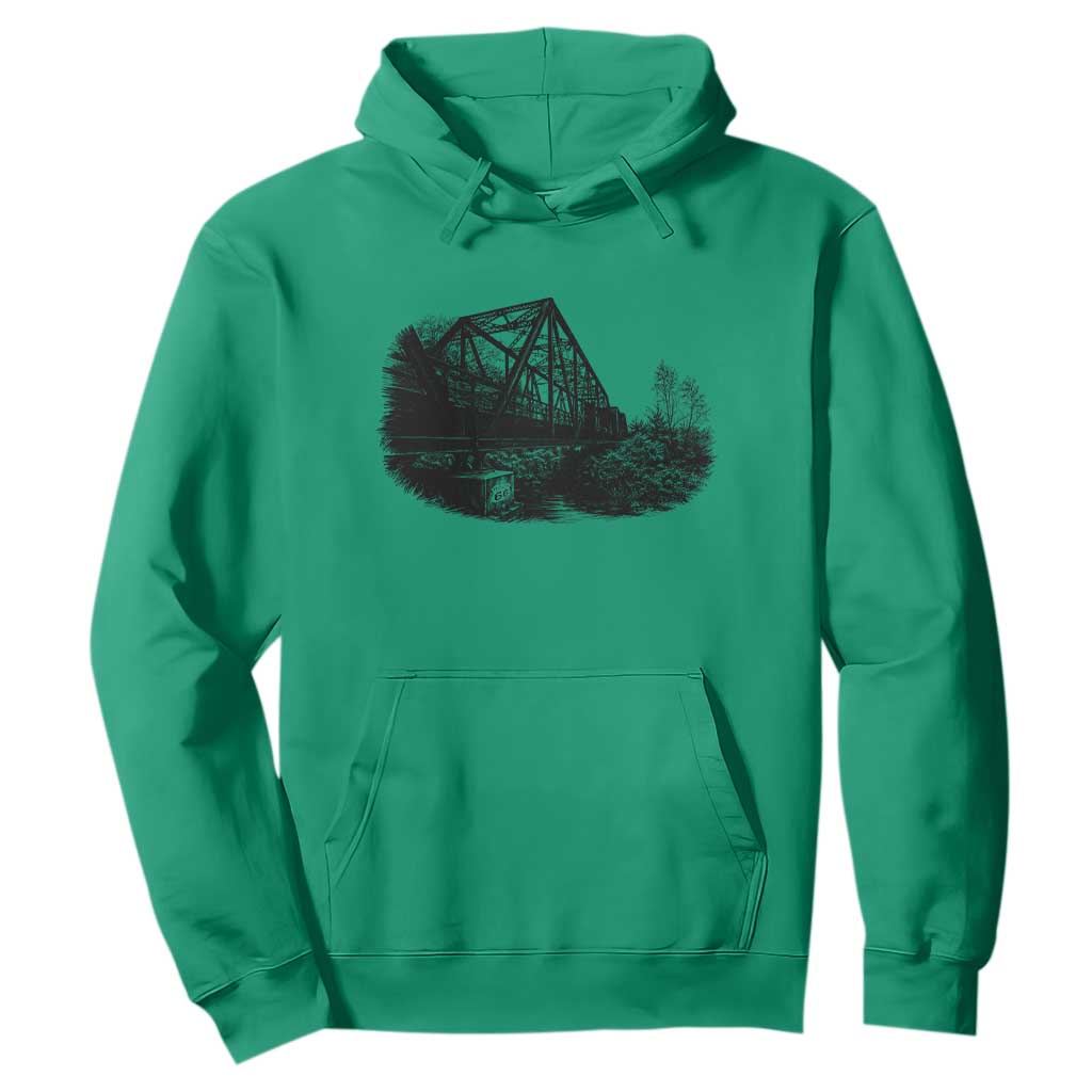 Mother Road Adventure Graphic Hoodie Vintage Route Highway 66 Bridge TS12 Irish Green Print Your Wear