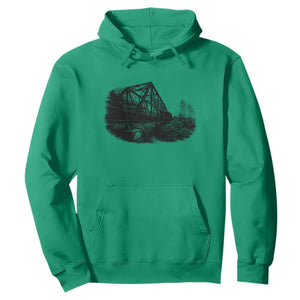 Mother Road Adventure Graphic Hoodie Vintage Route Highway 66 Bridge TS12 Irish Green Print Your Wear