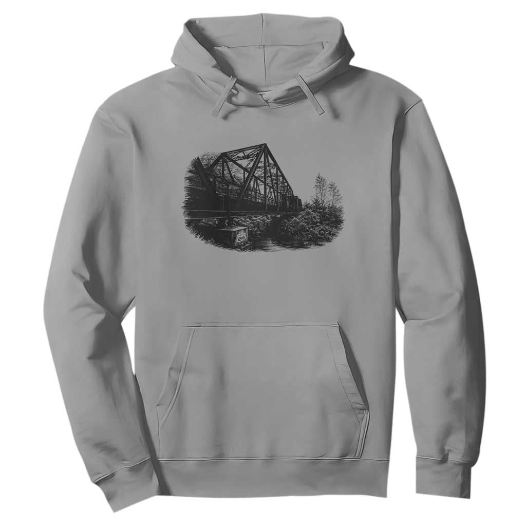 Mother Road Adventure Graphic Hoodie Vintage Route Highway 66 Bridge TS12 Sport Gray Print Your Wear