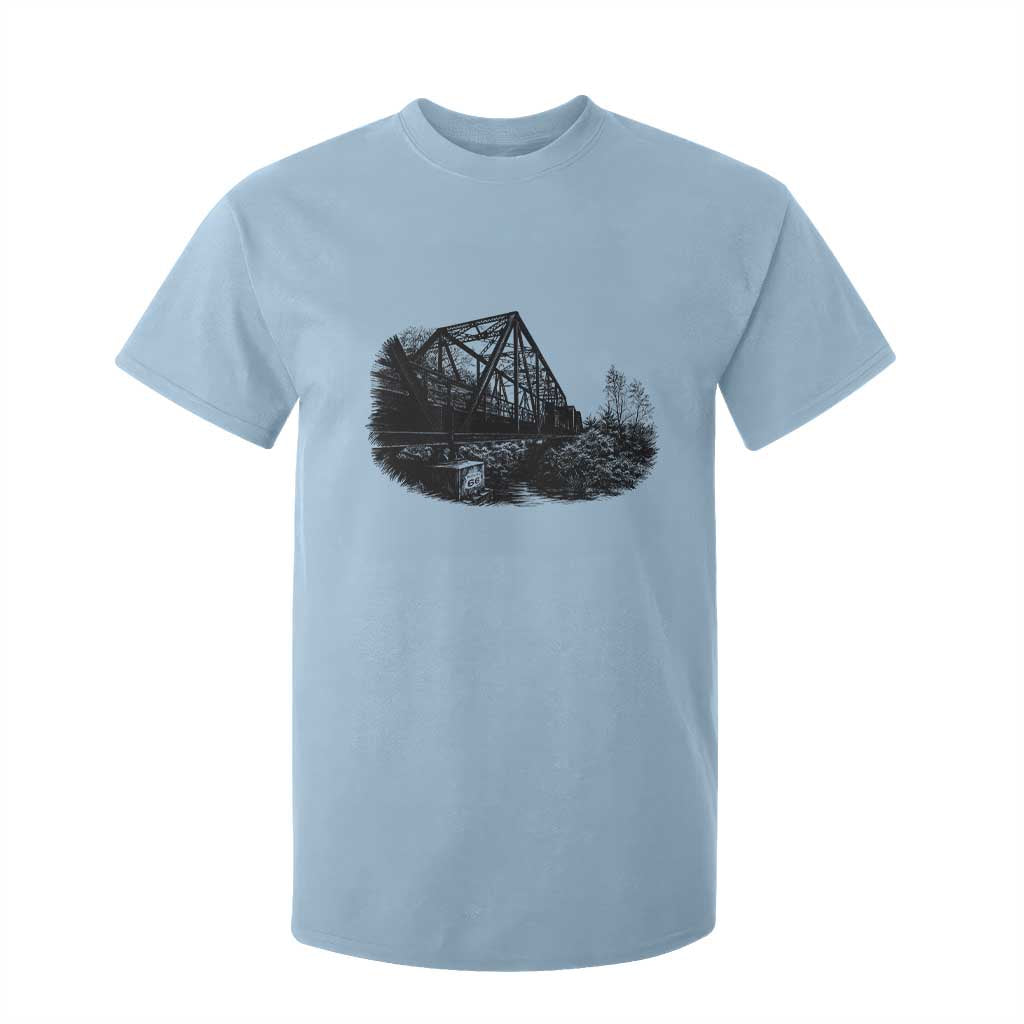Mother Road Adventure Graphic T Shirt For Kid Vintage Route Highway 66 Bridge TS12 Light Blue Print Your Wear
