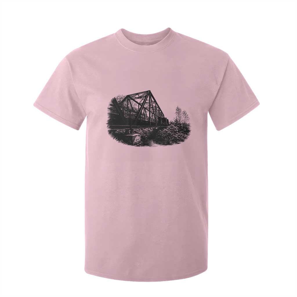 Mother Road Adventure Graphic T Shirt For Kid Vintage Route Highway 66 Bridge TS12 Light Pink Print Your Wear