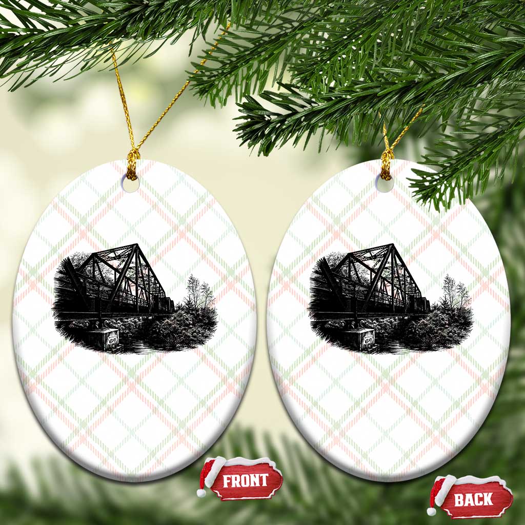 Mother Road Adventure Graphic Ceramic Ornament Vintage Route Highway 66 Bridge TS12 Print Your Wear