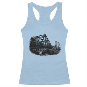 Mother Road Adventure Graphic Racerback Tank Top Vintage Route Highway 66 Bridge TS12 Light Blue Print Your Wear