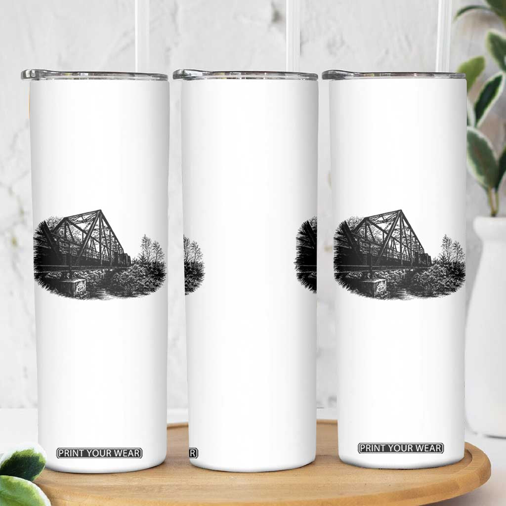 Mother Road Adventure Graphic Skinny Tumbler Vintage Route Highway 66 Bridge TS12 Print Your Wear