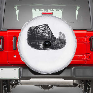 Mother Road Adventure Graphic Spare Tire Cover Vintage Route Highway 66 Bridge TS12 White Print Your Wear