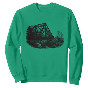 Mother Road Adventure Graphic Sweatshirt Vintage Route Highway 66 Bridge TS12 Irish Green Print Your Wear
