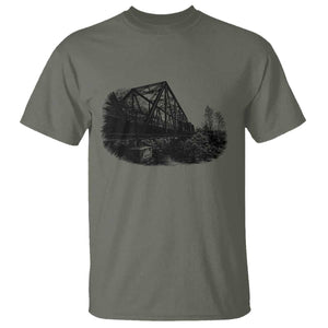 Mother Road Adventure Graphic T Shirt Vintage Route Highway 66 Bridge TS12 Military Green Print Your Wear