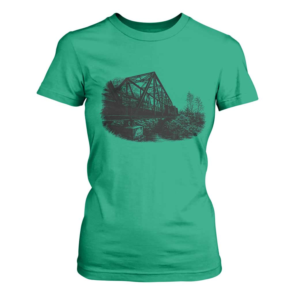 Mother Road Adventure Graphic T Shirt For Women Vintage Route Highway 66 Bridge TS12 Irish Green Print Your Wear