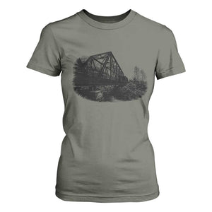 Mother Road Adventure Graphic T Shirt For Women Vintage Route Highway 66 Bridge TS12 Military Green Print Your Wear