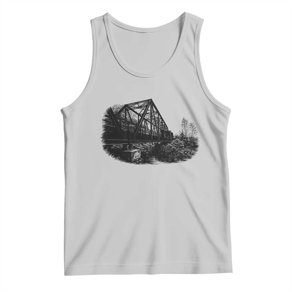 Mother Road Adventure Graphic Tank Top Vintage Route Highway 66 Bridge TS12 Ash Print Your Wear