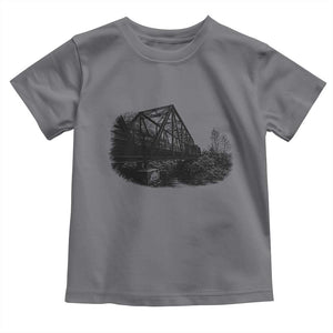 Mother Road Adventure Graphic Toddler T Shirt Vintage Route Highway 66 Bridge TS12 Charcoal Print Your Wear