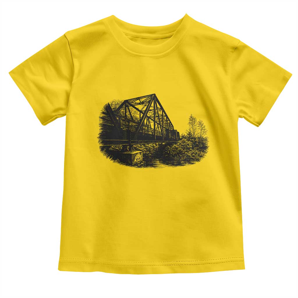 Mother Road Adventure Graphic Toddler T Shirt Vintage Route Highway 66 Bridge TS12 Daisy Print Your Wear