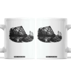 Mother Road Adventure Graphic Coffee Mug Vintage Route Highway 66 Bridge TS12 White Print Your Wear