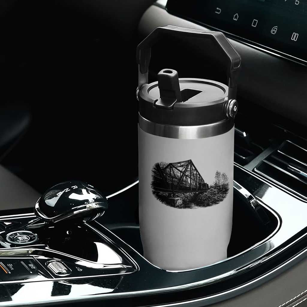 Mother Road Adventure Graphic Flip Straw Tumbler Vintage Route Highway 66 Bridge TS12 Print Your Wear
