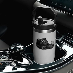 Mother Road Adventure Graphic Flip Straw Tumbler Vintage Route Highway 66 Bridge TS12 Print Your Wear