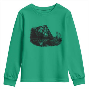 Mother Road Adventure Graphic Youth Sweatshirt Vintage Route Highway 66 Bridge TS12 Irish Green Print Your Wear
