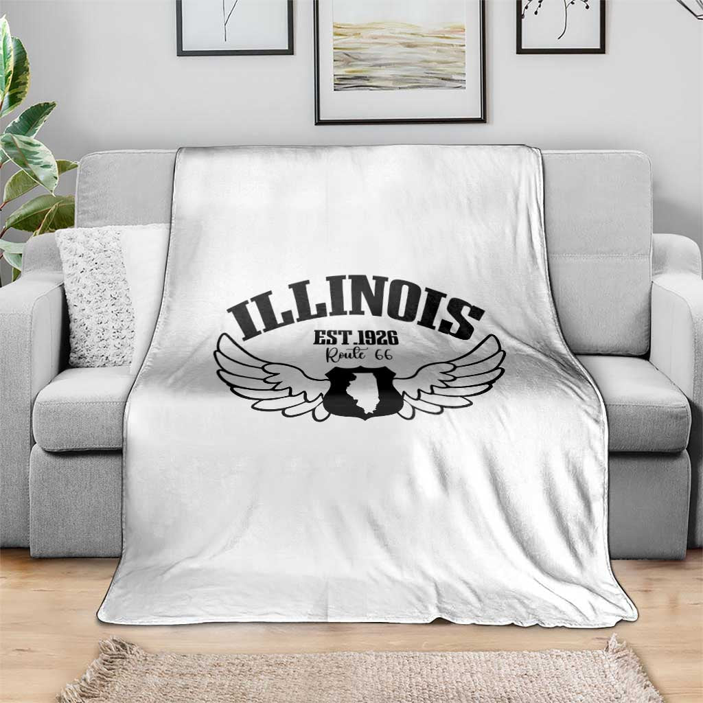 Illinois Route Highway 66 Souvenir Throw Blanket Open Road Adventure TS12 Print Your Wear