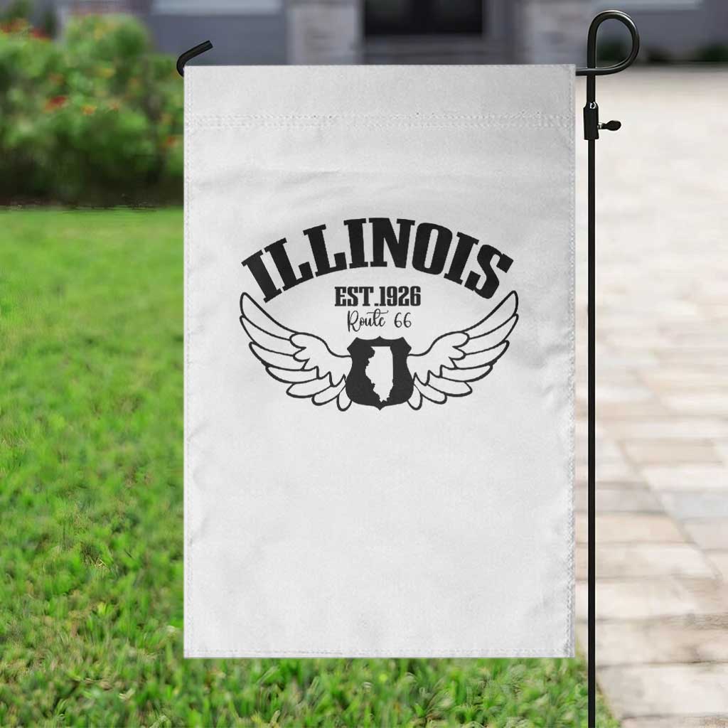 Illinois Route Highway 66 Souvenir Garden Flag Open Road Adventure TS12 Print Your Wear