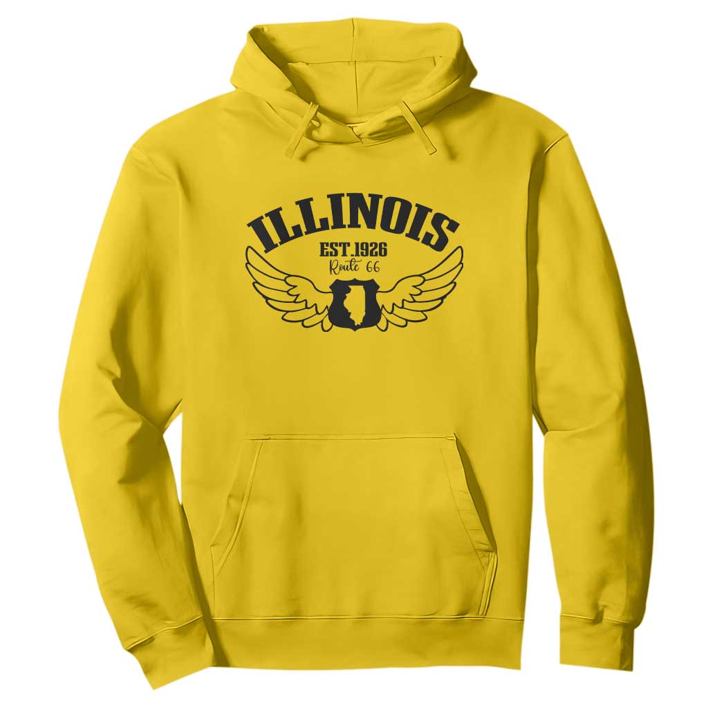 Illinois Route Highway 66 Souvenir Hoodie Open Road Adventure TS12 Daisy Print Your Wear