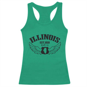 Illinois Route Highway 66 Souvenir Racerback Tank Top Open Road Adventure TS12 Irish Green Print Your Wear