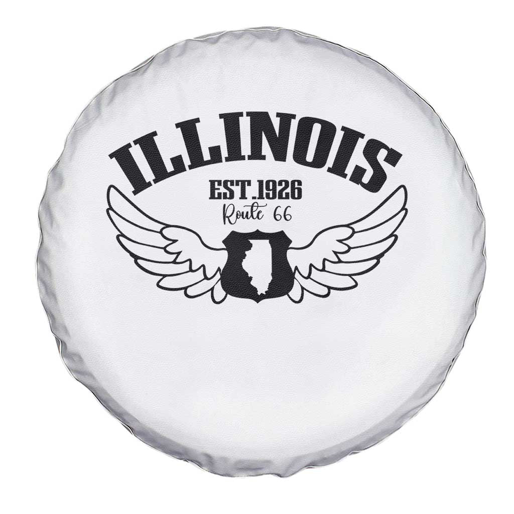 Illinois Route Highway 66 Souvenir Spare Tire Cover Open Road Adventure TS12 Print Your Wear