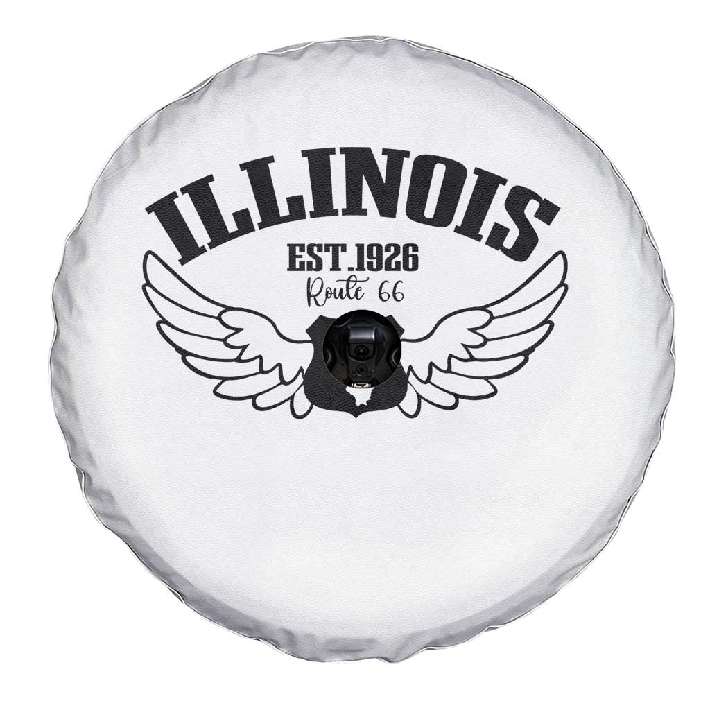 Illinois Route Highway 66 Souvenir Spare Tire Cover Open Road Adventure TS12 Print Your Wear