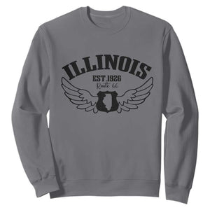 Illinois Route Highway 66 Souvenir Sweatshirt Open Road Adventure TS12 Charcoal Print Your Wear