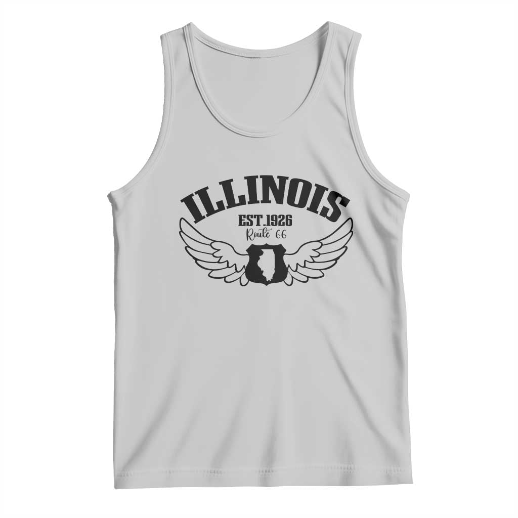 Illinois Route Highway 66 Souvenir Tank Top Open Road Adventure TS12 Ash Print Your Wear