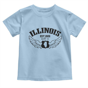 Illinois Route Highway 66 Souvenir Toddler T Shirt Open Road Adventure TS12 Light Blue Print Your Wear