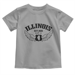 Illinois Route Highway 66 Souvenir Toddler T Shirt Open Road Adventure TS12 Sport Gray Print Your Wear
