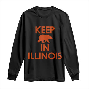 Keep Bear In Illinois CFB Long Sleeve Shirt Chicago Pride Gift TS12 Black Print Your Wear
