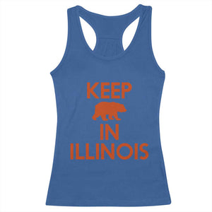 Keep Bear In Illinois CFB Racerback Tank Top Chicago Pride Gift TS12 Royal Blue Print Your Wear