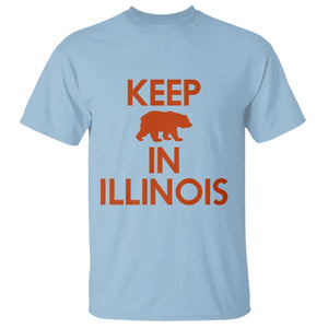 Keep Bear In Illinois CFB T Shirt Chicago Pride Gift TS12 Light Blue Print Your Wear