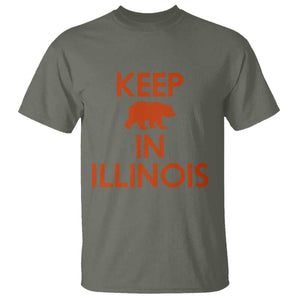 Keep Bear In Illinois CFB T Shirt Chicago Pride Gift TS12 Military Green Print Your Wear